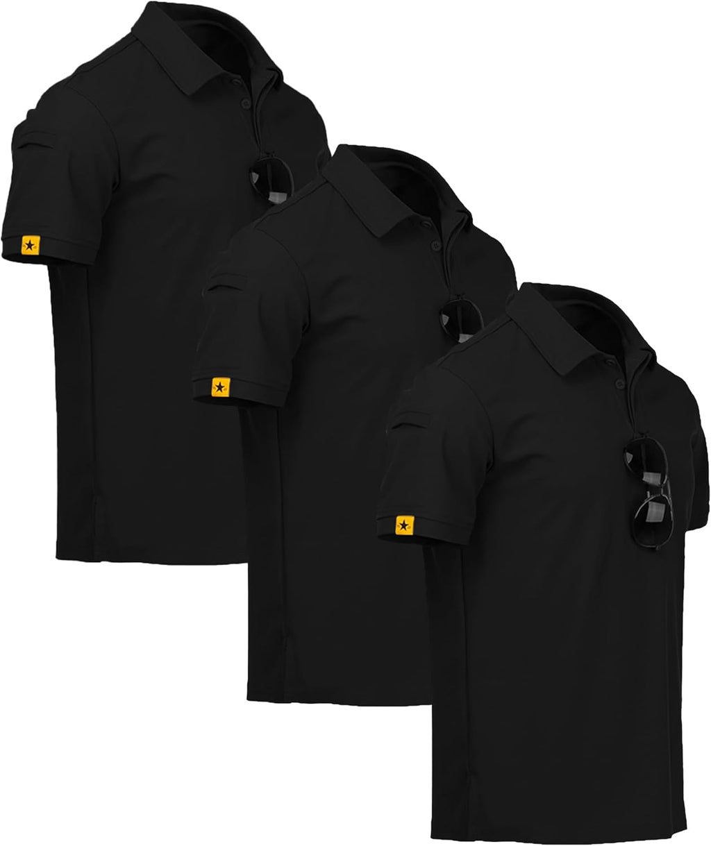 ZITY Men's Polo Shirts - 3 Pack Short Sleeve Sports Performance Golf Tees | Business Casual Wear