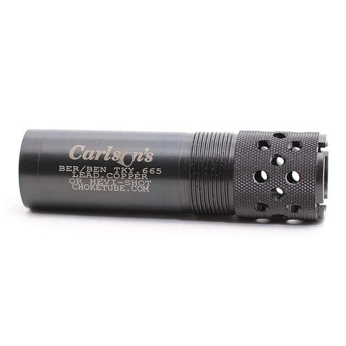 Carlson's 12 Gauge Ported Turkey Choke Tube for Beretta Benelli Mobil, Super Full Constriction, Blued Steel, Extended Ported Design, Recoil Reducing, USA Made