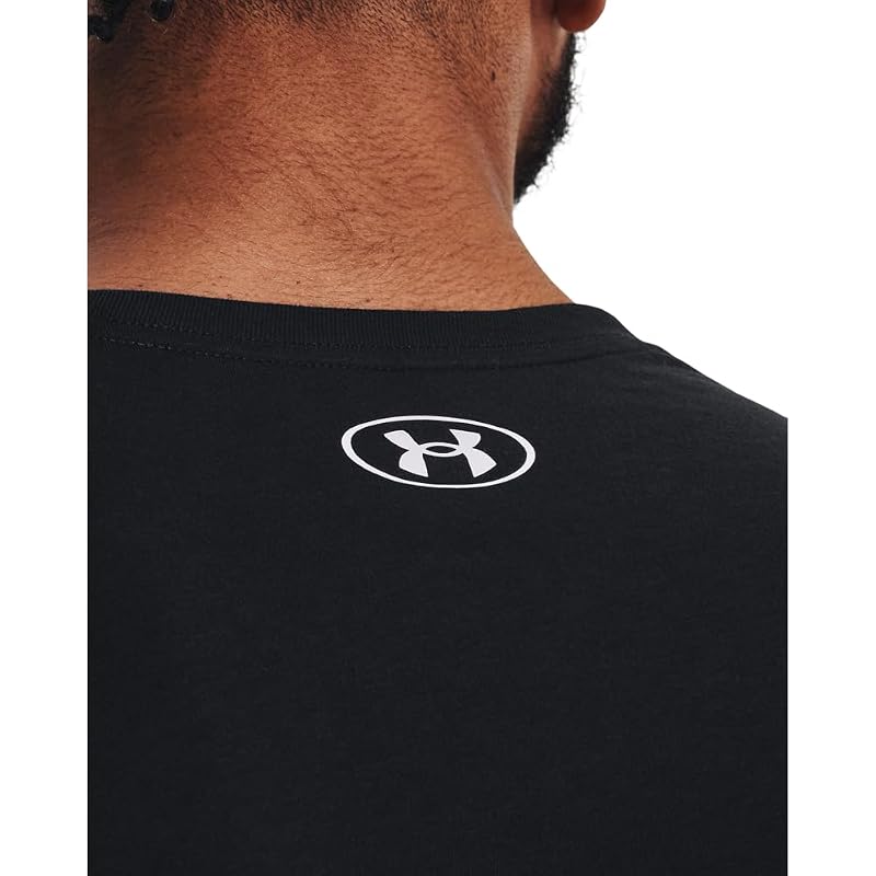 Under Armour Men’s Fast Left Chest Short Sleeve T Shirt – Black / White, Large