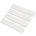 PATIKIL 9.8"x0.7" Badminton Racket Head Protector Sticker, 4 Pack PU Tennis Racquet Guard Tape Racket Frame Stickers Thickened Wear-Resistant, White