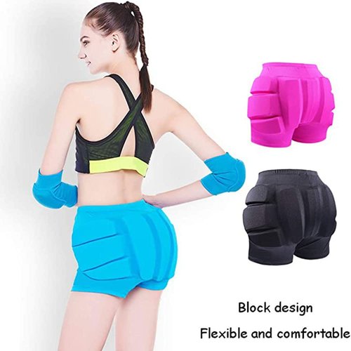 LIUHUO Hip Pad Protector Padded Shorts for Guard Ski Roller Skating Snow Crash Butt Pads for Hips Tailbone & Butt