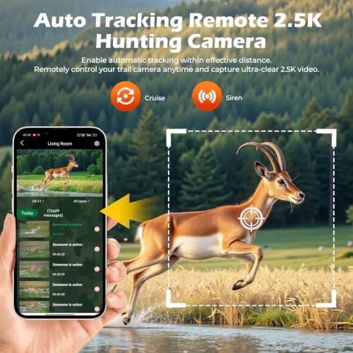VOOPEAK 4G LTE Cellular Trail Camera 2.5K 360° Live Feed Solar Pack - TC32-2