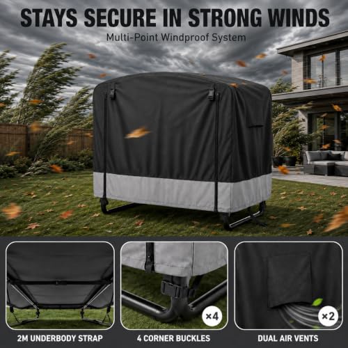 Black 6 FT Rectangular Trampoline Cover for Giantex Goplus GYMAX Models