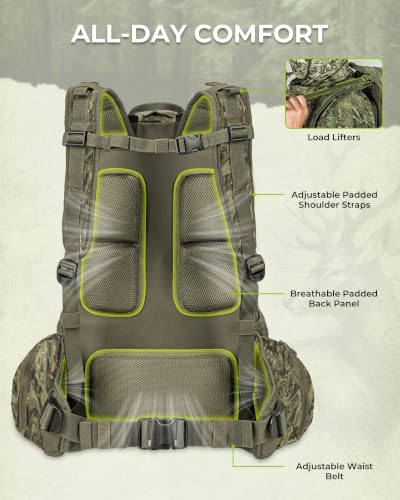 Extremus Timber Hole Hunting Backpack for Men - 3-in-1 Carry System, Weather-Resistant, Large Capacity