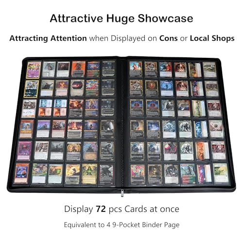 Rayvol Black 2300-Pocket Ringless Trading Card Binder for TCG & Sports Cards