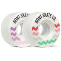 Bont Skates - Glide Outdoor Roller Skate Wheels - 78A - Outdoor - 57x32mm - Replacement Roller Skate Wheels - Set of 4 or 8 (Set of 4 wheels, White/Purple)
