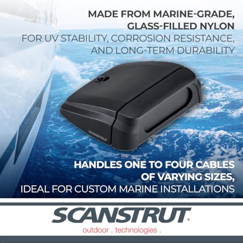 Horizontal Cable Seal for Marine and RV Wiring - Black, IP68 Waterproof