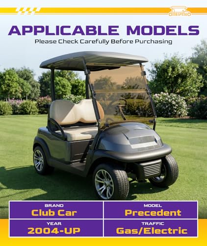 OMEIPMEO Tinted Heavy Duty Foldable Windshield for Club Car Precedent 2004-UP