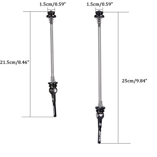 ZTTO Bike Quick Release Skewers, 1 Pair Ultra-Light Titanium Alloy Skewers, Safe and Reliable Front Rear Bicycle Skewers for Road Bike, Mountain Bike, MTB, BMX (Black)