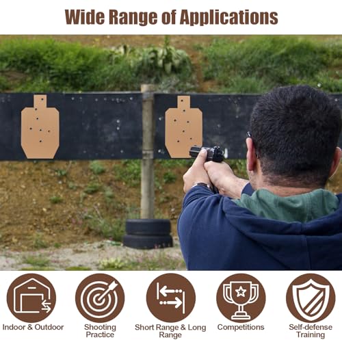 Acostop 50pcs 30x18 Inch Thick Cardboard Silhouette Shooting Targets - Brown Variant