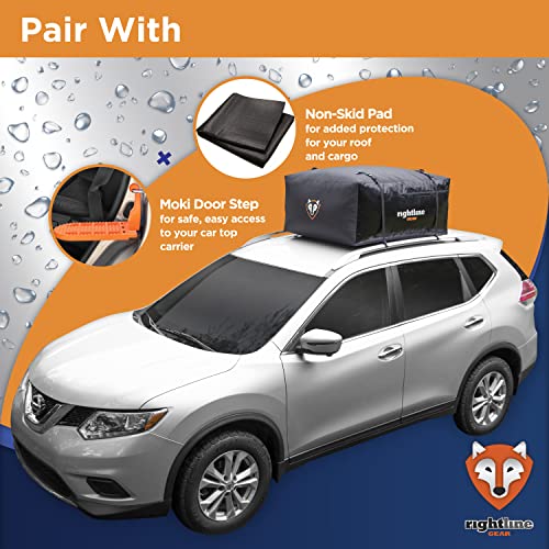 Rightline Gear Waterproof Rooftop Cargo Carrier 10 Cu Ft Black - Fits Vehicles With or Without Roof Rack