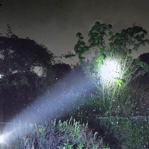E-SHIDAI 6-Pack Black Solar Rechargeable LED Flashlights 1000 Lumens, Emergency Power Bank