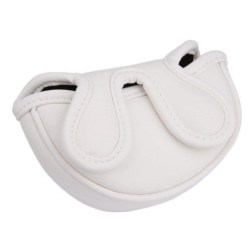 OGECLF 1pc Golf Club Mid/Small Mallet Putter Head Cover for Center Shaft Putters Center Shaft Mid Mallet Cover with Magnetic Closure (White)