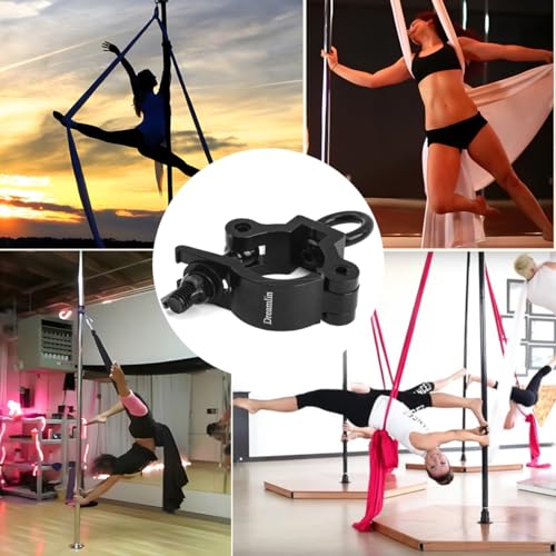 Black Set of 4 Dreamlin Dance Pole Hanging Clamps for Pole & Aerial Equipment
