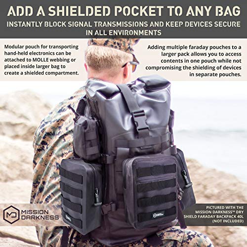 Waterproof Faraday Pouch for Electronics - MOLLE Compatible Signal Blocker