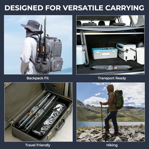 Travel Fishing Rods 7'6" MH Fast 4-Piece Spinning with Extra Tip