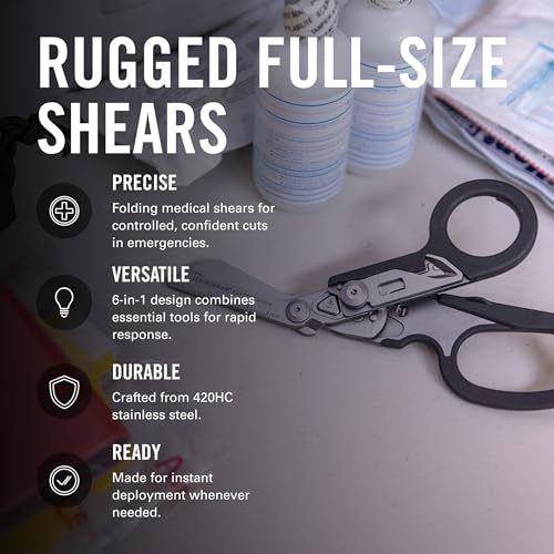 Leatherman Raptor Rescue 6-in-1 Trauma Shears - Black Emergency Medical Shears