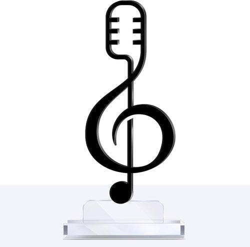 1 Pcs Acrylic Music Appreciation Trophy Award Eighth Note Musician Competition Prize Teacher Music Lover Studio Club Graduation Keepsake Gift