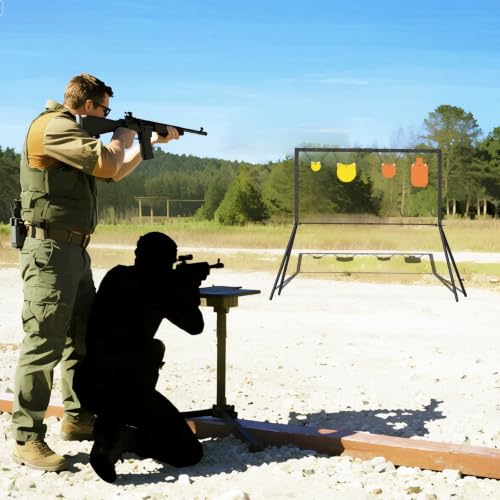 Heavy-Duty AR500 Steel Shooting Target & Adjustable Stand Kit