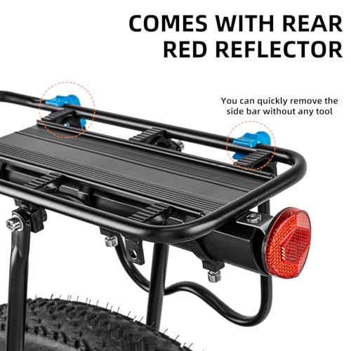 ROCKBROS Rear Bike Rack Quick Release Cargo Rack for Luggage - Black & Blue