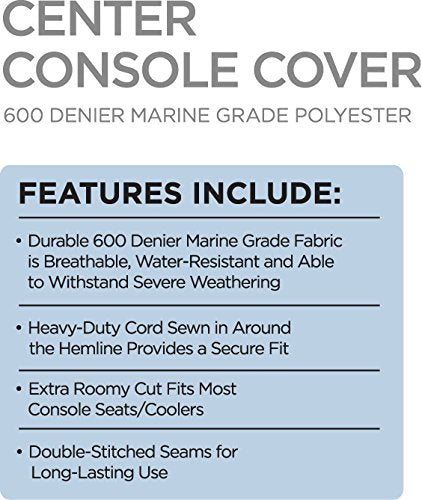 GOODSMANN 600 Denier Boat Console Cover - Light Grey Water-Resistant Weatherproof Marine Cover