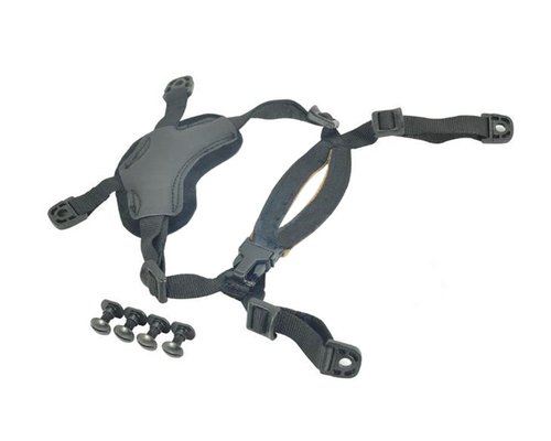 Jadedragon Tactical Helmet Chin Strap/Suspension System with 4 Points Chin Strap with Bolts and Screws for Fast/MICH/ACH/IBH Helmets (Black)