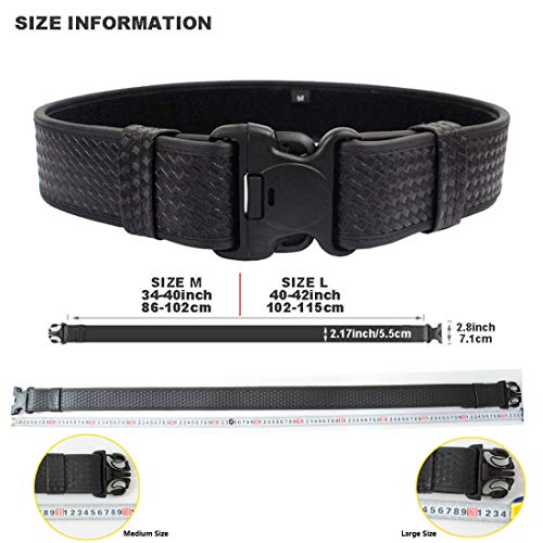 LytHarvest Medium 8-in-1 Police Duty Belt Kit with Pouches - Law Enforcement Utility Belt