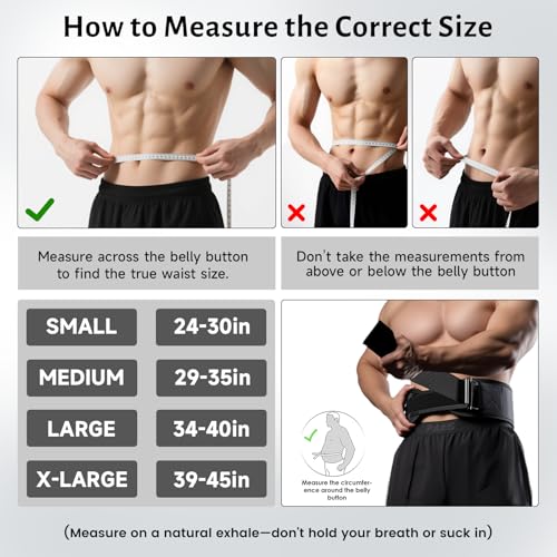MANUEKLEAR Black M Weight Lifting Belt 29-35 Inches for Gym Workouts