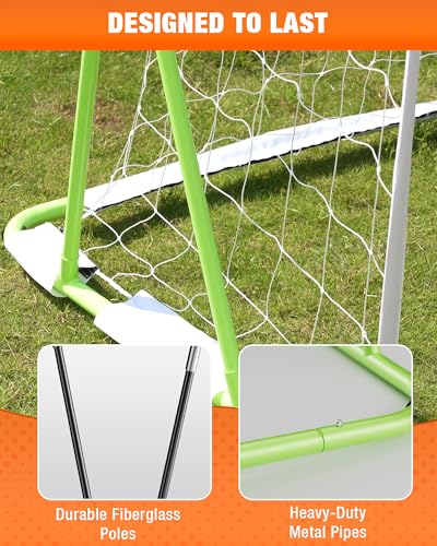 12x6 FT Portable Soccer Goal - Full-Size Heavy-Duty Training Net for Backyard & Indoor