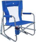 GCI Outdoor Beach Rocker Chair - Portable Folding Design in Saybrook Blue for Ultimate Comfort