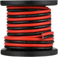 BNTECHGO 8 Gauge Silicone Wire Spool - Flexible Red & Black 20ft High-Temperature 600V Cable for LED Strips