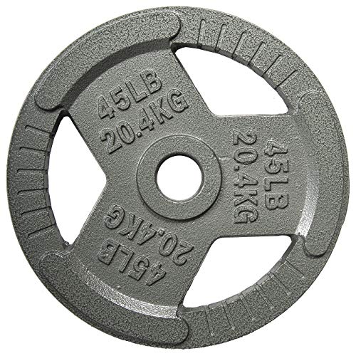 45LB Cast Iron Weight Plate - 2-Inch Standard for Strength Training & CrossFit - Single