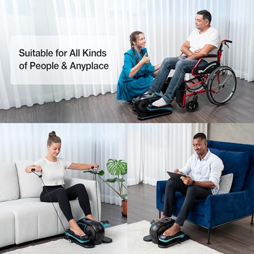 Under Desk Elliptical Exercise Machine for Seniors & Office Use - Quiet & Adjustable Resistance