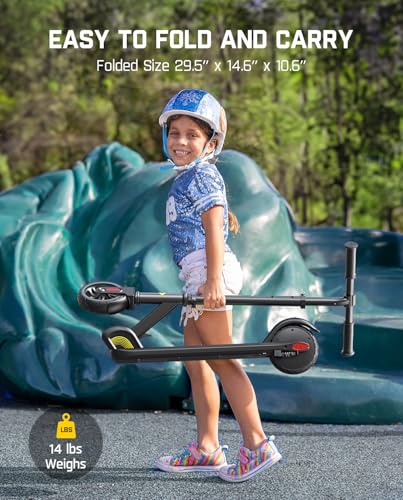 FanttikRide C9 Kids Electric Scooter - Foldable, Adjustable Heights, Safe Speed Modes, 5 Miles Range
