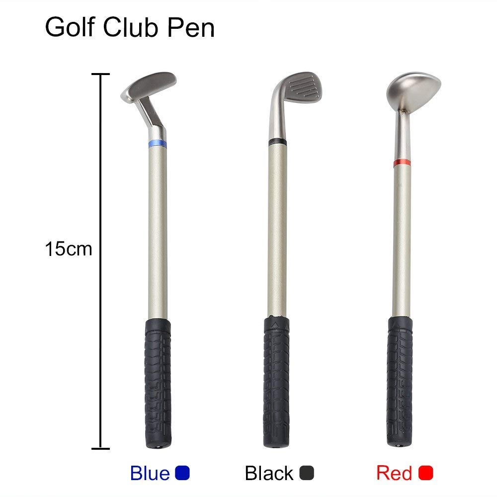 Seadream Golf Gift Set,Golf Pen Holder Set with Lawn Base and 3 Pens (Silver+Black)