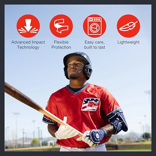 Youth Black Baseball Elbow Guard Impact-Absorbing Protective Gear