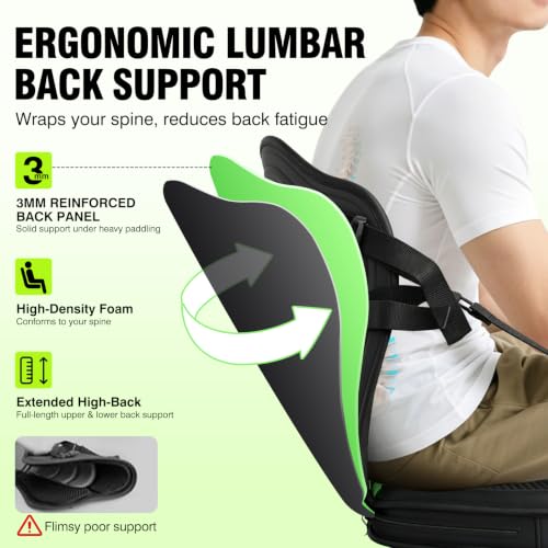 LightZon Universal Kayak Seat with 2.75-Inch Thick Cushion and Ergonomic Back Support - Model 1