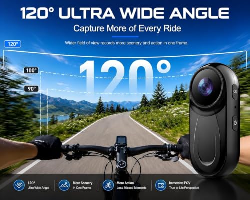 Zakotu 1080P Mini Body Camera with 512GB Storage, Hands-Free Portable Sports Cam