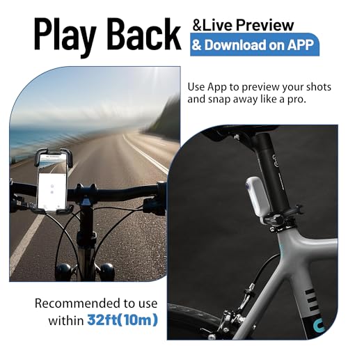 Intepoll 4K Mini WiFi Action Camera with 128GB SD Card Waterproof Helmet Mount