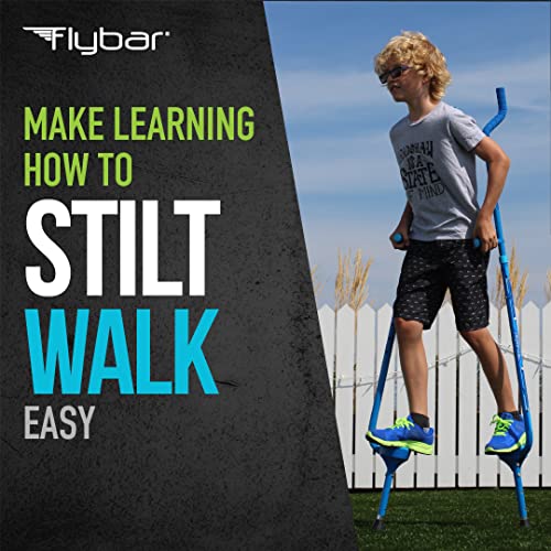 Flybar Master Walking Stilts - Adjustable Height Kids Outdoor Play Blue Edge