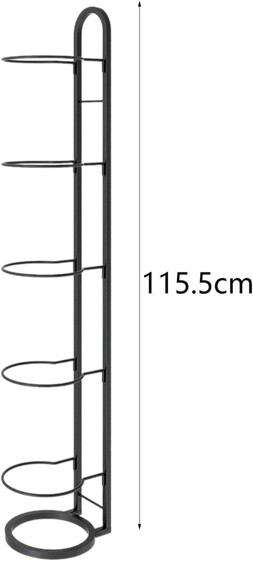 Kowaku Vertical Ball Storage | 5-Tier Metal Basketball & Volleyball Rack for Garage Organization