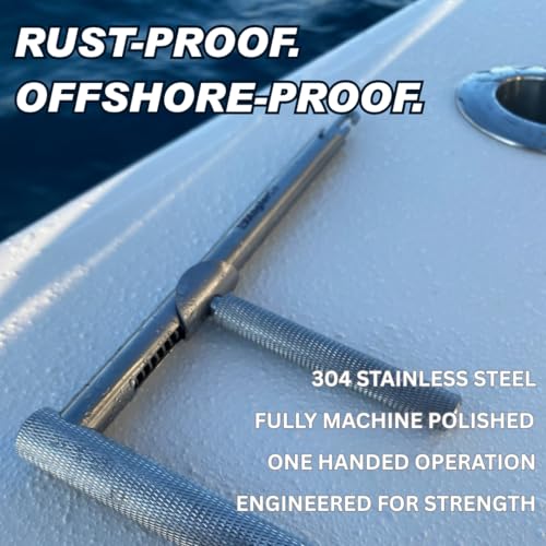 13.5-inch Stainless Steel Fish Hook Remover Tool - Heavy-Duty Saltwater & Freshwater Fish Hook Extractor