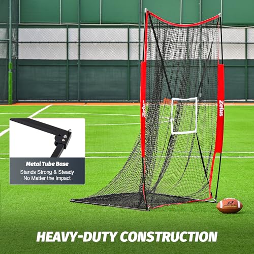 7x4 ft Football Kicking Net with Target Zone - Portable Sports Training Aid