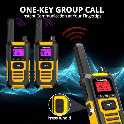 Radioddity HD-1 Waterproof Floating Walkie Talkies 2 Pack IP67 Heavy Duty