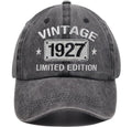 Vintage 1934 1933 1932 1931 1930 1929 1928 1927 1926 1925 Limited Edition Adjustable Embroidered Baseball Cap - One Size / 1927