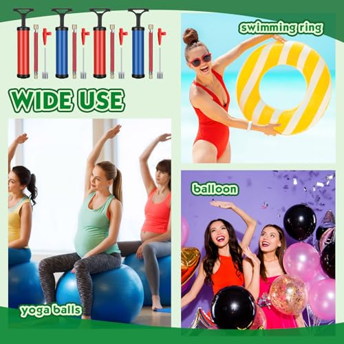 Ball Pump for Sports Balls with Needles Nozzles - 60 Pack - Portable Manual Inflator