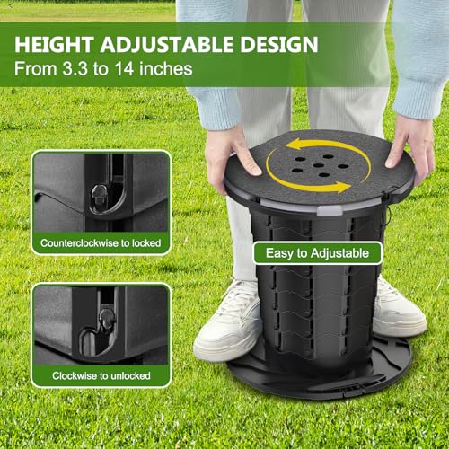 Portable Camping Toilet Kit with Privacy Tent – Collapsible & Adjustable