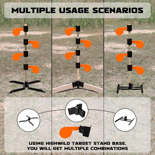 AR500 Steel Dueling Tree Targets Set - 6 Inch Reactive Shooting Targets for Outdoor Range