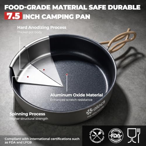 Camping Cookware Set 20 Pieces Pots Pans Cutlery for Outdoor Dining