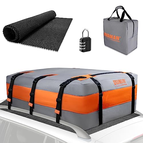 OVAMAN 20 Cubic Feet Waterproof Car Roof Cargo Bag Heavy Duty SUV Roof Rack
